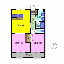 パークタウン畑中ＮＣ 201 ｜ 大分県大分市大字畑中（賃貸マンション2LDK・2階・51.66㎡） その2