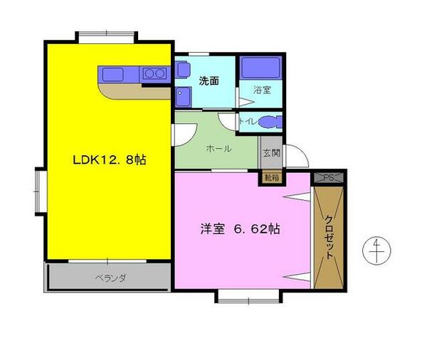 パークタウン畑中ＮＫ 302｜大分県大分市大字畑中(賃貸マンション1LDK・3階・46.48㎡)の写真 その2