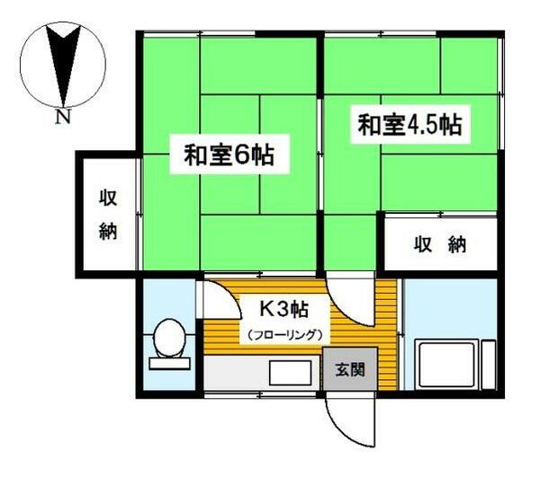 神奈川県横浜市西区浅間台(賃貸アパート2K・1階・31.40㎡)の写真 その1
