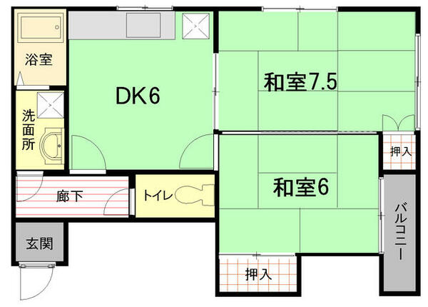 広島県広島市南区段原２丁目(賃貸マンション2DK・3階・48.14㎡)の写真 その1