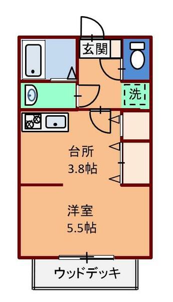 ルームワンＫ 101｜岩手県大船渡市盛町字舘下(賃貸アパート1R・1階・27.83㎡)の写真 その2