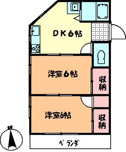 東京都調布市布田３丁目(賃貸マンション2DK・3階・37.12㎡)の写真 その1