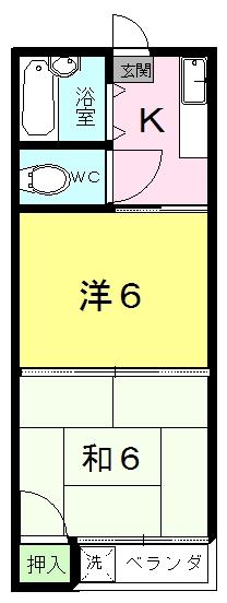 安里コーポ｜熊本県合志市須屋(賃貸アパート2K・2階・35.01㎡)の写真 その2