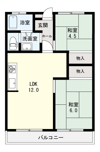 シティガーデン溝尻｜京都府舞鶴市字溝尻(賃貸アパート2LDK・1階・55.00㎡)の写真 その1