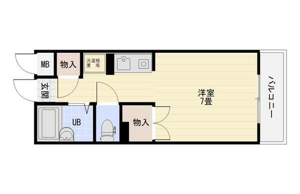 岡山県岡山市北区西古松２丁目(賃貸マンション1K・2階・24.16㎡)の写真 その1