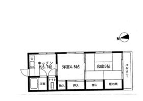 弥生荘  ｜ 神奈川県横浜市港北区小机町（賃貸アパート2K・1階・33.05㎡） その1