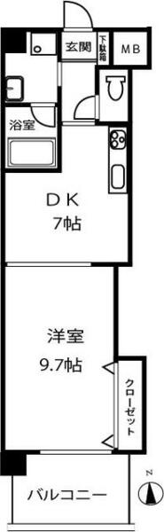 メゾンアンソレイエ 502｜広島県広島市中区昭和町(賃貸マンション1DK・5階・39.90㎡)の写真 その2