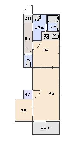 レイクガーデン 103｜石川県小松市矢崎町(賃貸アパート2DK・1階・43.41㎡)の写真 その1