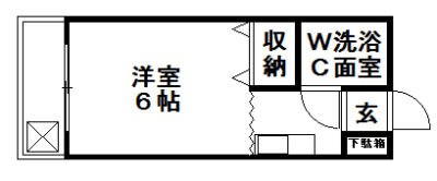 シャトルアンジェ 206｜東京都青梅市河辺町６丁目(賃貸マンション1K・2階・17.41㎡)の写真 その2