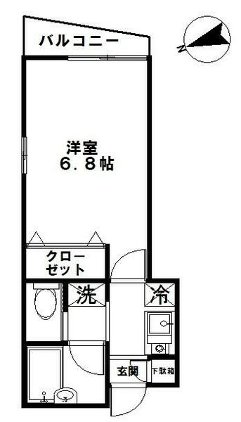 シャトルＭ 202｜神奈川県川崎市高津区下作延５丁目(賃貸アパート1K・2階・20.00㎡)の写真 その2