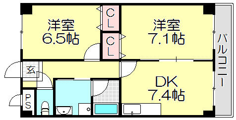 滋賀県愛知郡愛荘町豊満(賃貸アパート2DK・2階・50.40㎡)の写真 その2