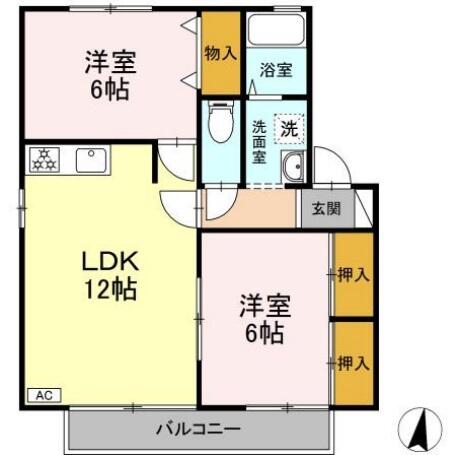 ハイカムール米山A棟_間取り_0