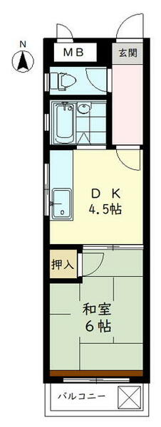 ひら乃コーポ南棟｜愛知県名古屋市北区柳原２丁目(賃貸マンション1DK・3階・24.78㎡)の写真 その2