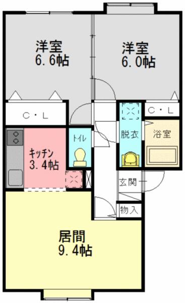 北海道士別市西三条１０丁目(賃貸アパート2LDK・1階・57.55㎡)の写真 その1