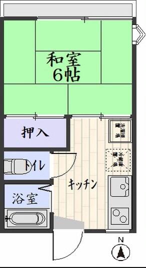 コーポカトー 201｜宮城県仙台市太白区長町２丁目(賃貸アパート1K・2階・19.00㎡)の写真 その2