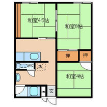 青柳コーポ 205 ｜ 大分県大分市王子山の手町（賃貸マンション3K・2階・36.04㎡） その1