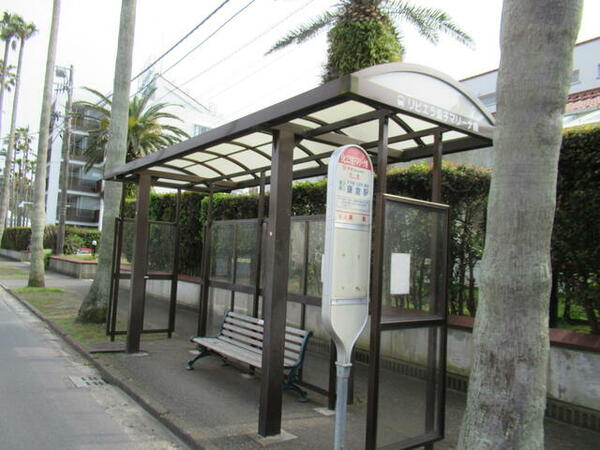 画像4:マンションの前にバス停があります。