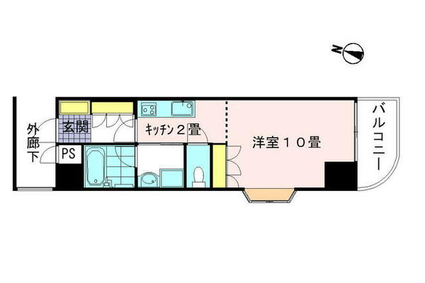 ネオライフ昭和 201｜山梨県中巨摩郡昭和町紙漉阿原(賃貸マンション1K・2階・30.00㎡)の写真 その2