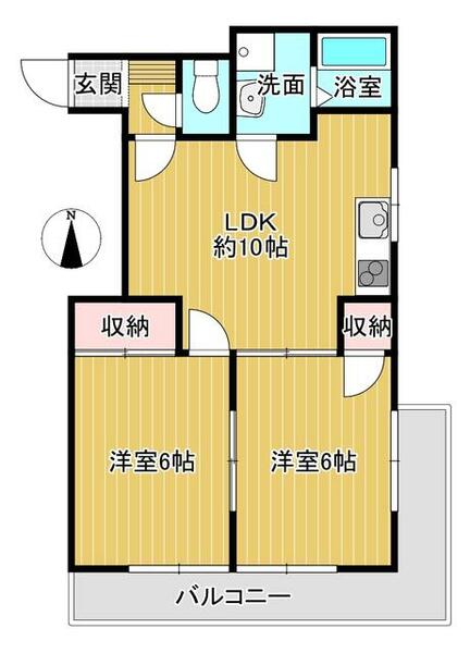 ミライオンビル 302｜埼玉県川口市飯塚２丁目(賃貸マンション2LDK・3階・39.75㎡)の写真 その2