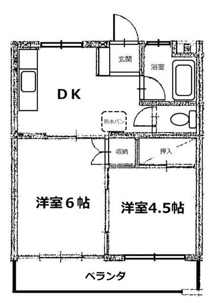 第２ヤマイチビル 303｜神奈川県平塚市松風町(賃貸マンション2DK・3階・30.00㎡)の写真 その1