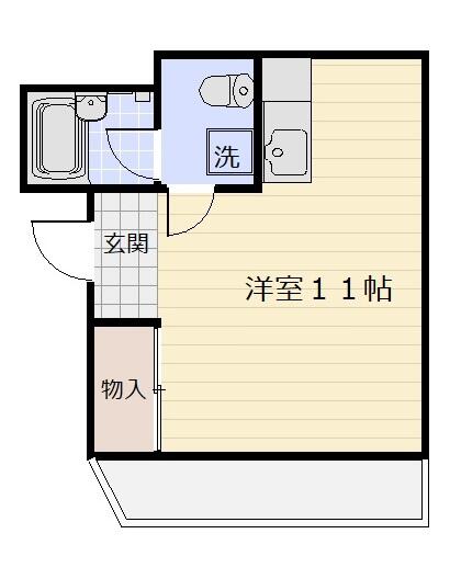 市川第２ビル 206｜群馬県前橋市青柳町(賃貸マンション1R・3階・24.50㎡)の写真 その2