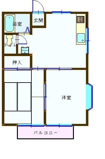 宮津台コーポ 101｜茨城県鹿嶋市大字宮津台(賃貸アパート2DK・1階・38.92㎡)の写真 その2