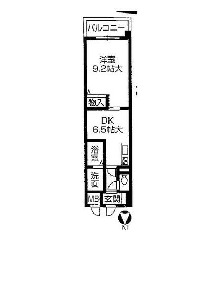 サンシャイン谷野 205｜奈良県大和郡山市九条平野町(賃貸マンション1DK・2階・36.36㎡)の写真 その1