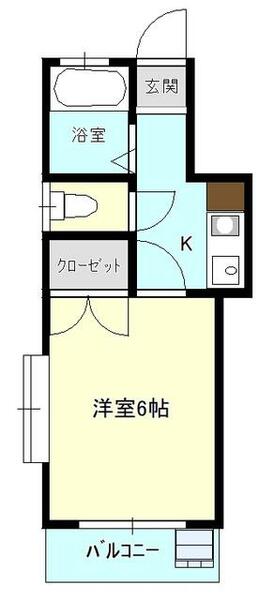 広島県竹原市中央５丁目(賃貸アパート1K・2階・19.50㎡)の写真 その2