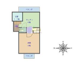 青森県八戸市柏崎３丁目（賃貸アパート1DK・2階・30.00㎡） その2