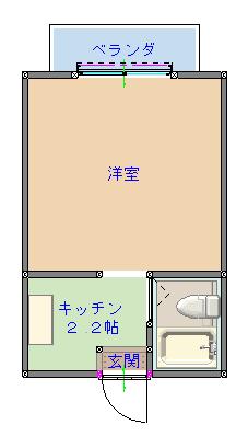 アートハウス｜長崎県佐世保市相浦町(賃貸アパート1K・2階・19.87㎡)の写真 その2