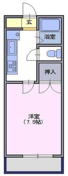 メゾンドール大網 206｜千葉県大網白里市金谷郷(賃貸アパート1K・2階・22.35㎡)の写真 その1