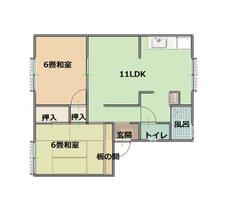 光タウニー 101 ｜ 広島県広島市東区山根町（賃貸アパート2LDK・1階・44.40㎡） その2