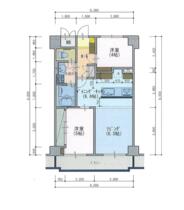 ベルハウス横浜反町 903 ｜ 神奈川県横浜市神奈川区反町４丁目（賃貸マンション2LDK・9階・49.40㎡） その2