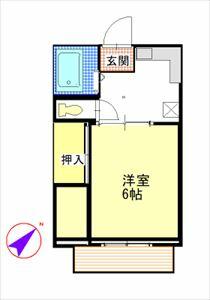 ジュネスめいわ 203｜福島県福島市八木田字川原内(賃貸アパート1K・2階・23.18㎡)の写真 その1