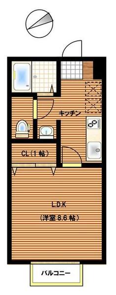 スラージュＷ｜新潟県新潟市西区亀貝(賃貸アパート1K・1階・28.16㎡)の写真 その2