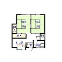 松尾アパート 202 ｜ 長崎県長崎市高尾町（賃貸アパート2K・1階・38.00㎡） その2