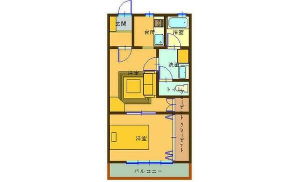 福田シティマンション 202｜長崎県佐世保市大和町(賃貸マンション2K・2階・40.61㎡)の写真 その1