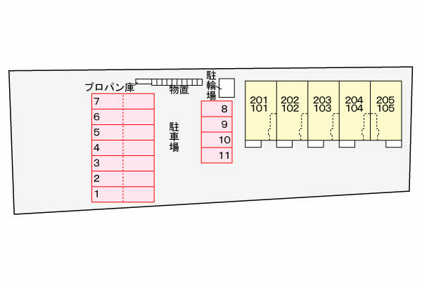 カームリー 205｜岩手県大船渡市猪川町字冨岡(賃貸アパート2LDK・2階・57.25㎡)の写真 その4