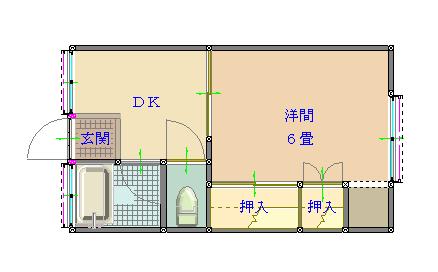 美全荘 B-1｜熊本県熊本市東区長嶺南６丁目(賃貸アパート1DK・1階・26.40㎡)の写真 その2