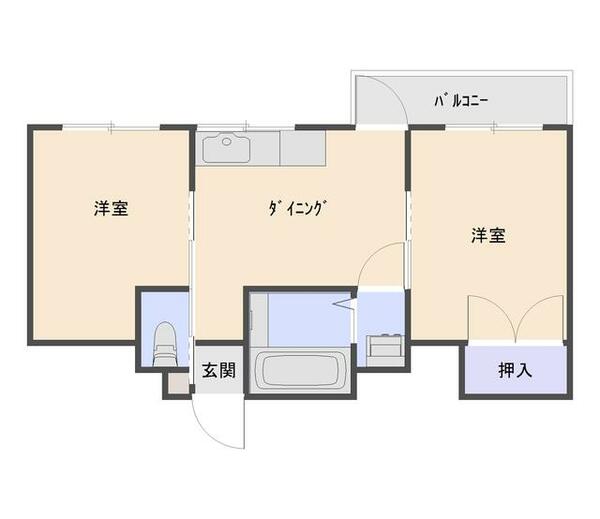 サクラ・ヒルズ｜広島県呉市宮原８丁目(賃貸マンション2DK・3階・48.00㎡)の写真 その1