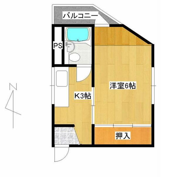 グリーンハウス｜高知県高知市天神町(賃貸マンション1K・1階・25.10㎡)の写真 その1