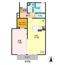 ジェントリー　Ⅰ番館  ｜ 栃木県下都賀郡壬生町大字安塚（賃貸アパート1LDK・1階・47.98㎡） その2
