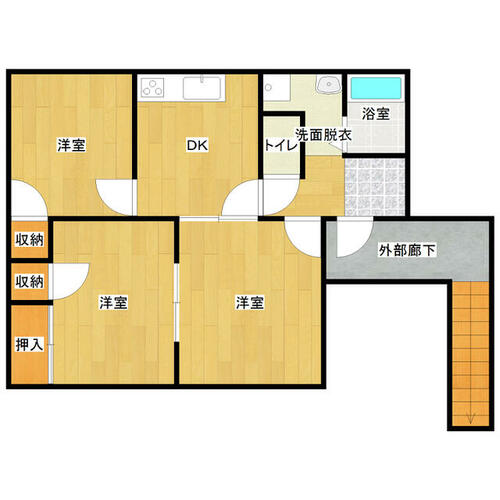 エスポワール中ノ島C_間取り_0