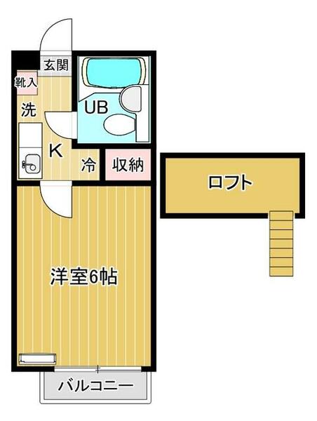 ロフティシルクＢ｜宮城県仙台市青葉区中山４丁目(賃貸アパート1K・2階・17.00㎡)の写真 その2