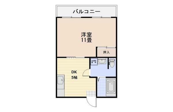 自由ヶ丘ハイツ 201｜福岡県宗像市自由ヶ丘７丁目(賃貸アパート1DK・2階・35.00㎡)の写真 その1