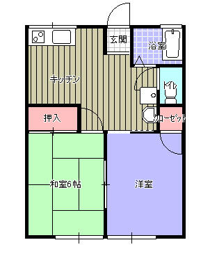 マリンブルー｜福島県いわき市常磐上湯長谷町山ノ神前(賃貸アパート2DK・2階・40.89㎡)の写真 その2