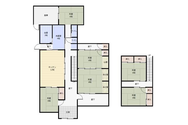 福岡県築上郡上毛町の一戸建て | 780万円 | 6DK | 338.35m² | Akiyama house finder