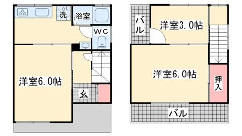 兵庫県神戸市垂水区山手５丁目（一戸建）の賃貸物件1の間取り