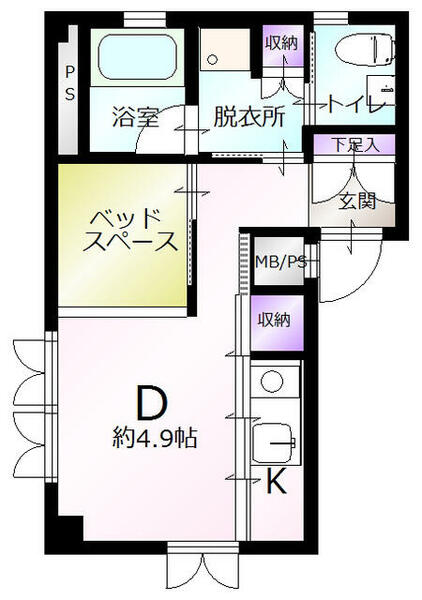 Ｐｌｕｍｅｒｉａ鶴舞｜愛知県名古屋市昭和区鶴舞４丁目(賃貸マンション1DK・1階・29.16㎡)の写真 その3