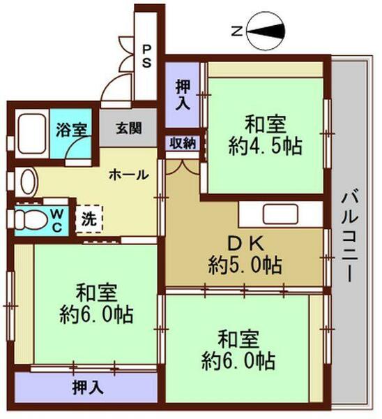 三重県名張市東田原(賃貸マンション3DK・5階・53.96㎡)の写真 その1